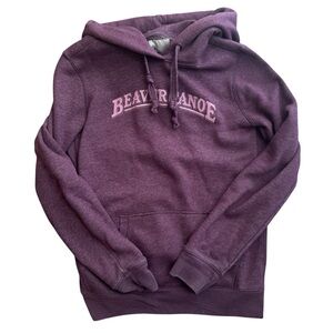 Roots Beaver Canoe Purple Pullover Hoodie Sweatshirt Size Large | Casual Cozy